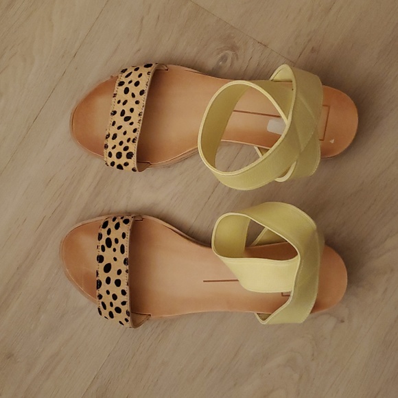 Dolce Vita Vivian Calf Hair Leather Sandals - 8.5 - Picture 2 of 9